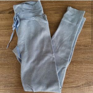 NWT Victoria's Secret Pink Light Blue High Waist Seamless Waffle Leggings Tights